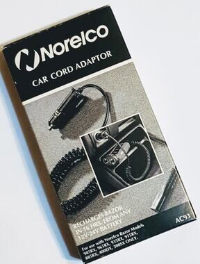 NORELCO CAR CORD ADAPTER AC93 UPC #075020200938 New, open box